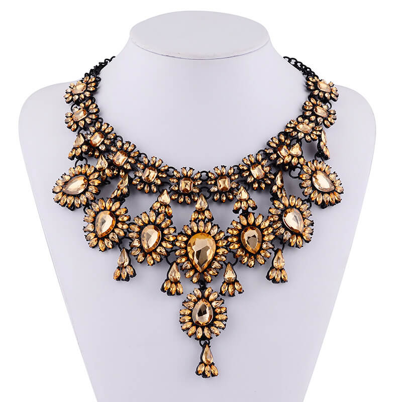 Big Jewel Pendants Necklaces