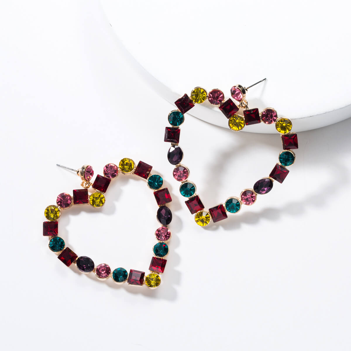 Jewel Heart Earrings for Valentine’s Day