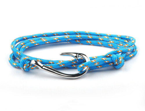 Nautical Rope Bracelet with Stainless Steel Fish Hook Clasp – Customizable for Bulk Orders