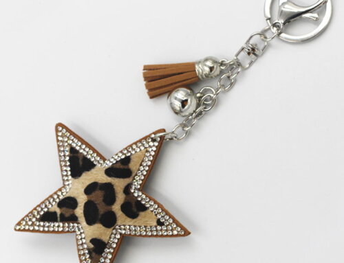 Star Rhinestone Keychain Charm – Stylish Purse & Bag Accessory for Women