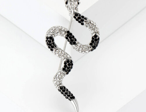 Wholesale Rhinestone Snake Brooch – Fashion Statement Pin for Edgy Jewelry Collections