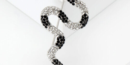 Rhinestone Snake Brooch – Wholesale Statement Jewelry for Women