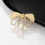 Wholesale Bow Brooch with Rhinestones and Pearls – Elegant Women’s Accessory