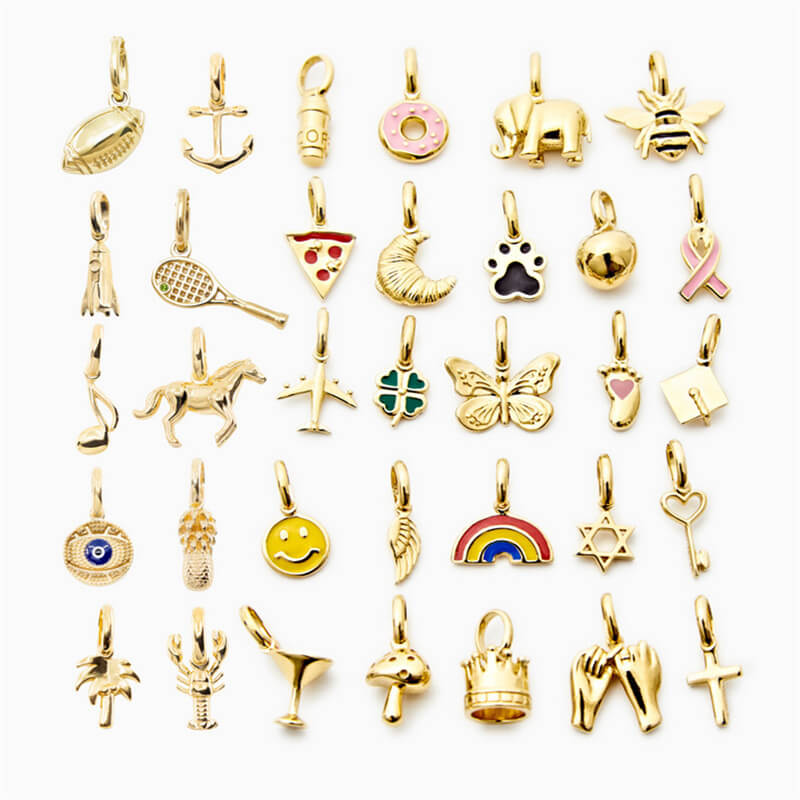 Stainless Steel Small Charms for Bracelets – Bulk Mini Pendant Accessories