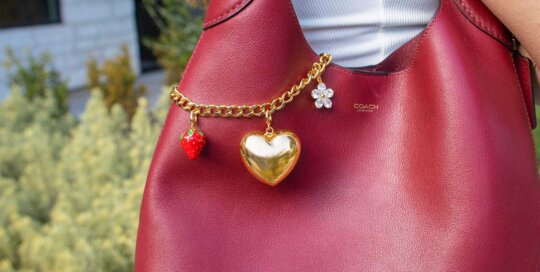 Small Stainless Steel Charms for Bags – Strawberry, Heart, Flower Pendants