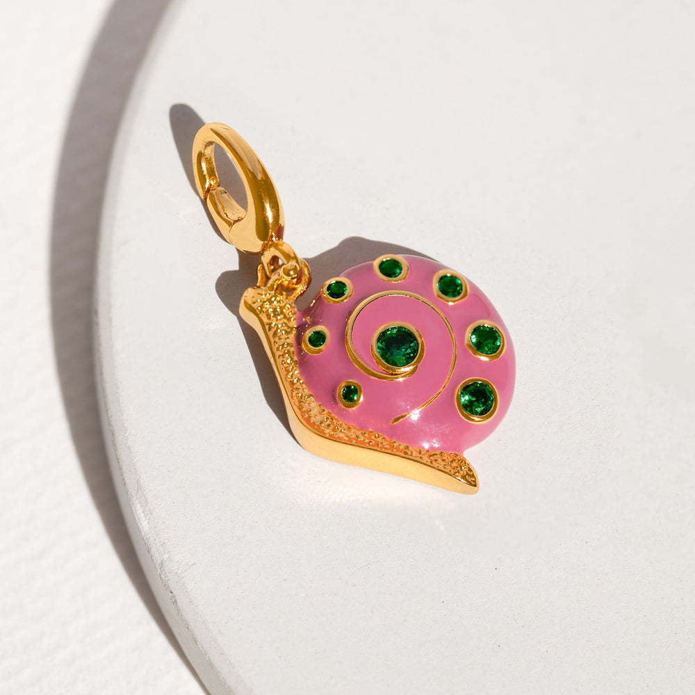 Gold stainless steel flower and candy bag charm with rhinestones