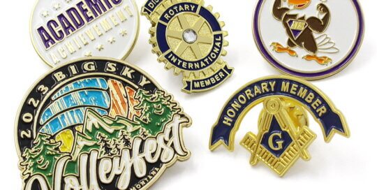 Custom enamel lapel pin with cartoon logo design and magnetic backing – souvenir gift and OEM manufacturer