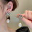 Wholesale vintage pearl drop rhinestone earrings for women – retro style jewelry