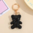 Pink Rhinestone Teddy Bear Keychain Bag Charm