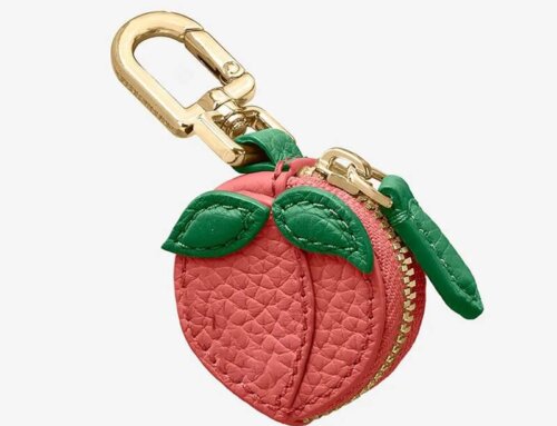 Wholesale Peach PU Leather Handbag Charm – Cute Fruit Bag Accessory