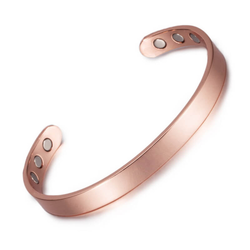 Minimalist copper healing bangle with smooth surface from B2B manufacturer