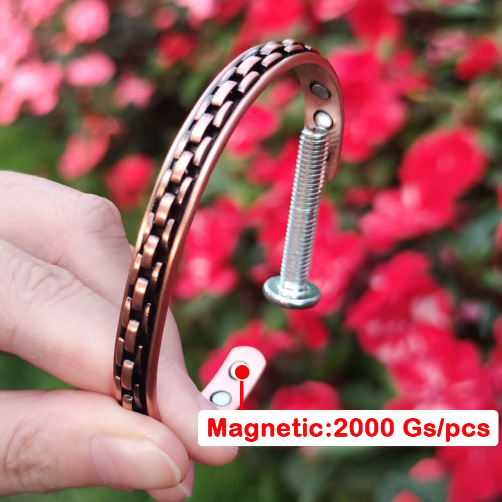 Magnetic therapy copper bracelet 2000 gauss magnet strength test