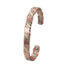 Tri-color braided women's magnetic copper jewelry high polished therapy bangle