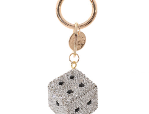 Architectural 3D Full-Rhinestone Cube Bag Charm | 360° Pave Crystal Square Keychain | 2026 Geometric Trend