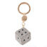 All-over pave crystal square block keychain wholesale for premium jewelry brands