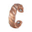 Adjustable copper healing ring twisted texture 6.7mm width 99.9 percent pure copper