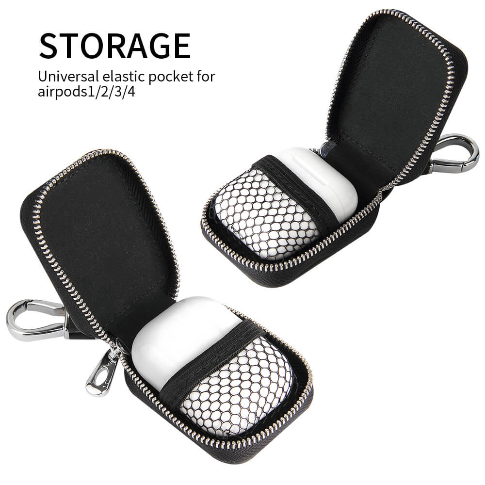Functional miniature pouch with zinc alloy lobster clasp for AirPods 3 and small essentials