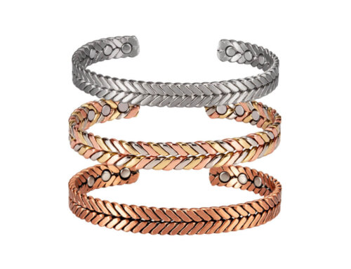 99.9% Pure Copper Magnetic Wheat Pattern Bangle for Arthritis Relief – 3500 Gauss Rare Earth Magnets