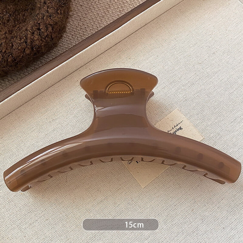 15 cm large tortoiseshell hair claw clip side view