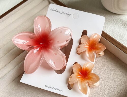 3-Piece Plumeria Flower Hair Clip Set for Summer Hair Accessories