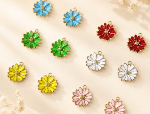 Colorful Plant Enamel Pendant Charms for Jewelry Making